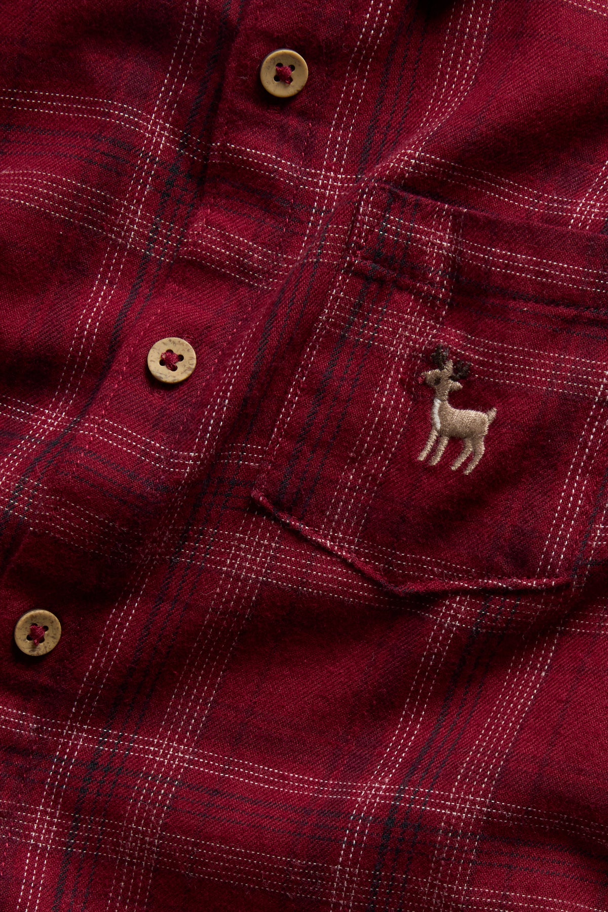 Kids red checked Christmas shirt with collar