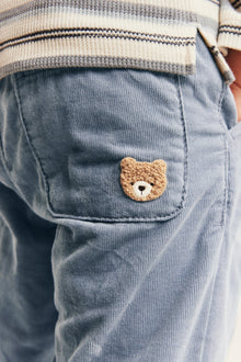 Kids blue trousers with teddy bear
