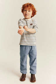 Kids blue trousers with teddy bear