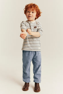 Kids blue trousers with teddy bear