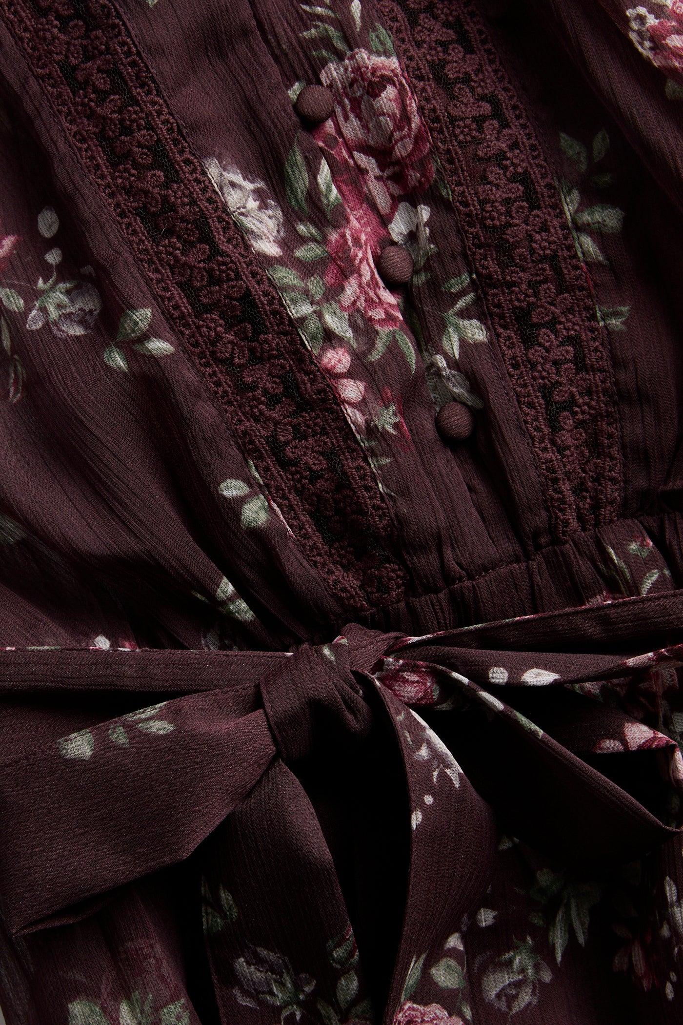 Women's lilac floral chiffon dress