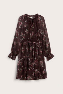 Women's lilac floral chiffon dress