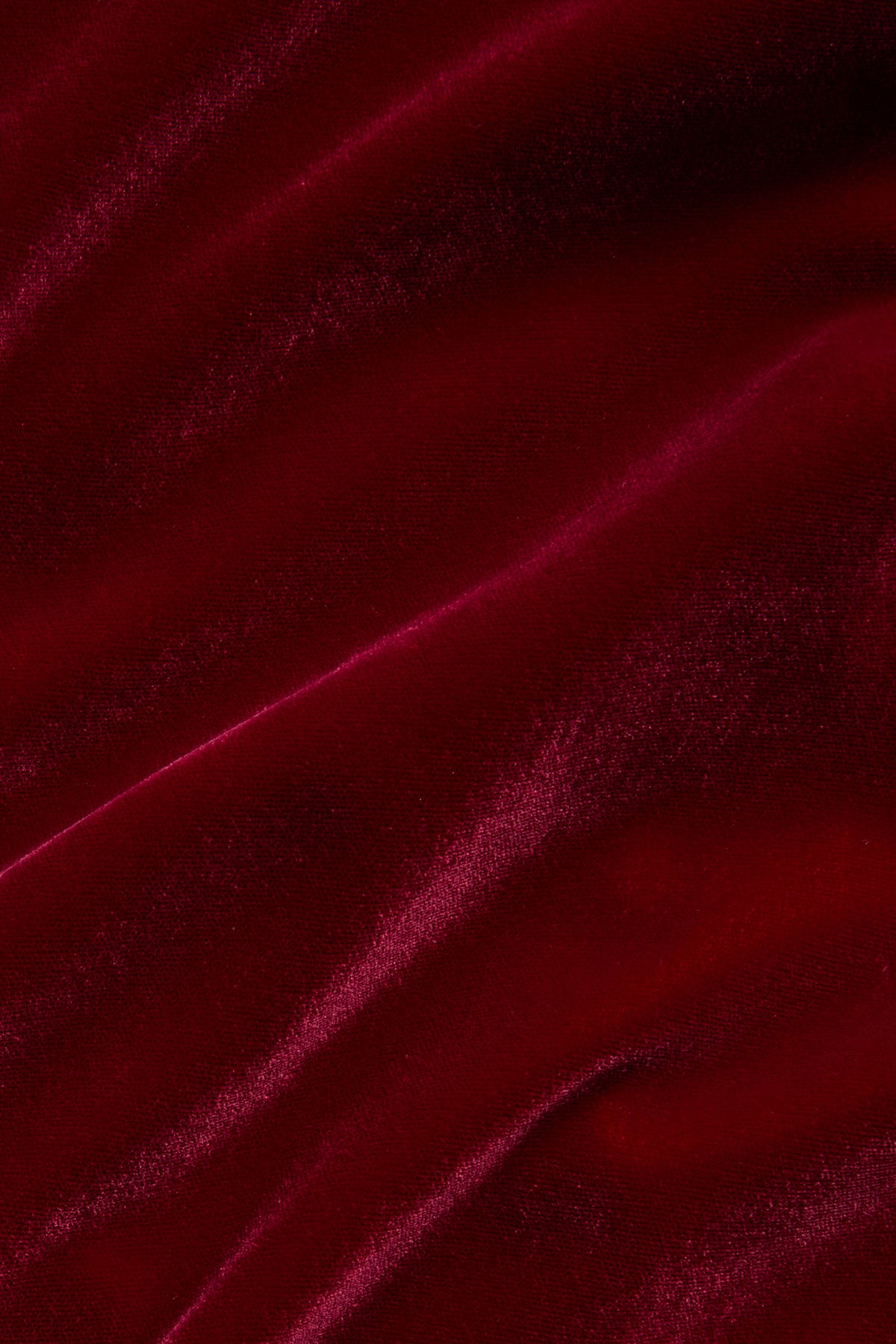 Women's red velvet skirt