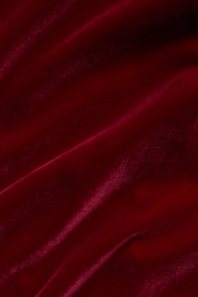 Women's red velvet skirt
