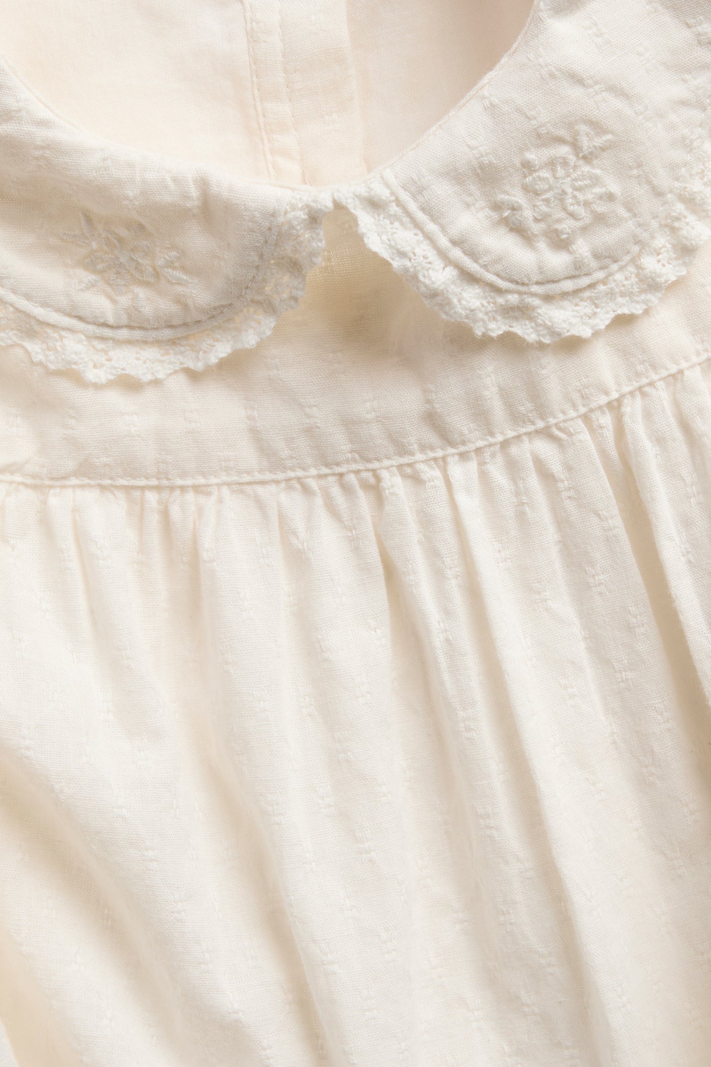 Baby white bodysuit blouse with collar