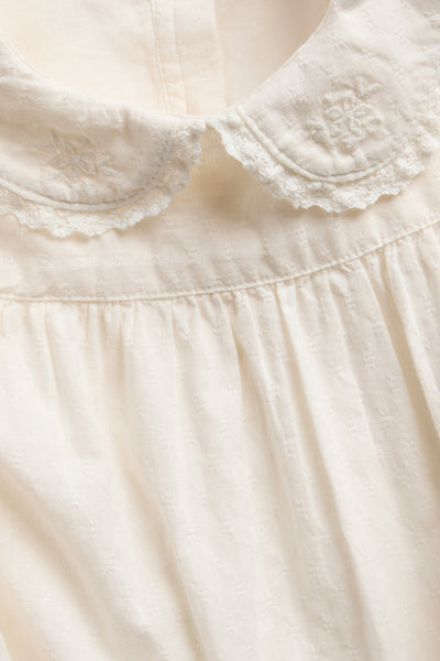 Baby white bodysuit blouse with collar