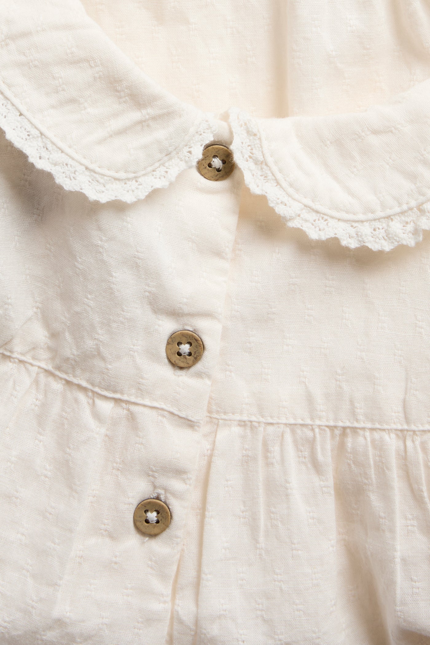 Baby white bodysuit blouse with collar