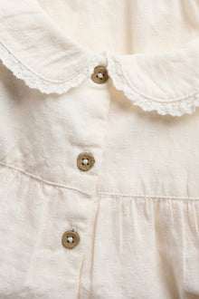 Baby white bodysuit blouse with collar
