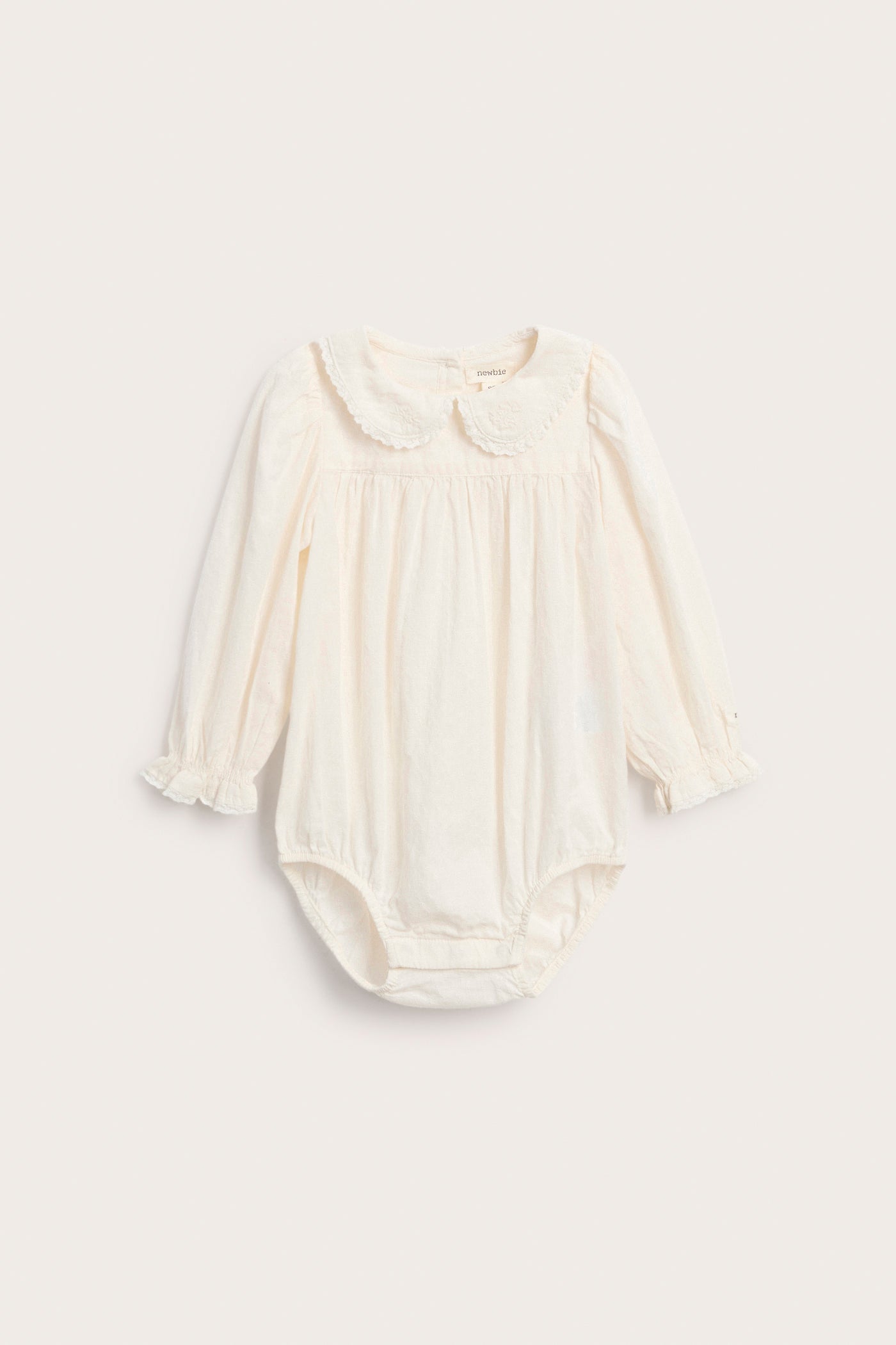 Baby white bodysuit blouse with collar