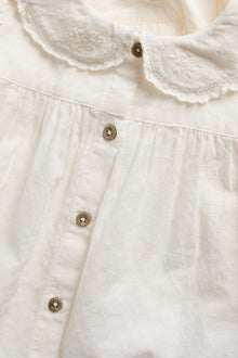 Kids white blouse with embroidered collar