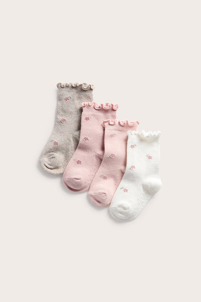 Baby floral socks (4-pack)