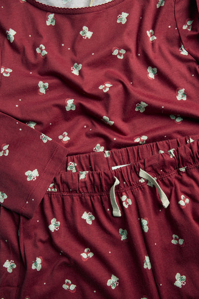 Women’s red teddy bear pyjamas
