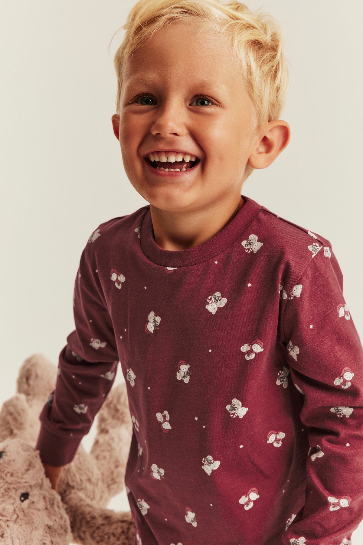 Baby & Kids red pyjamas with teddy bear motif