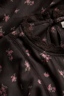 Women's dark brown floral dress