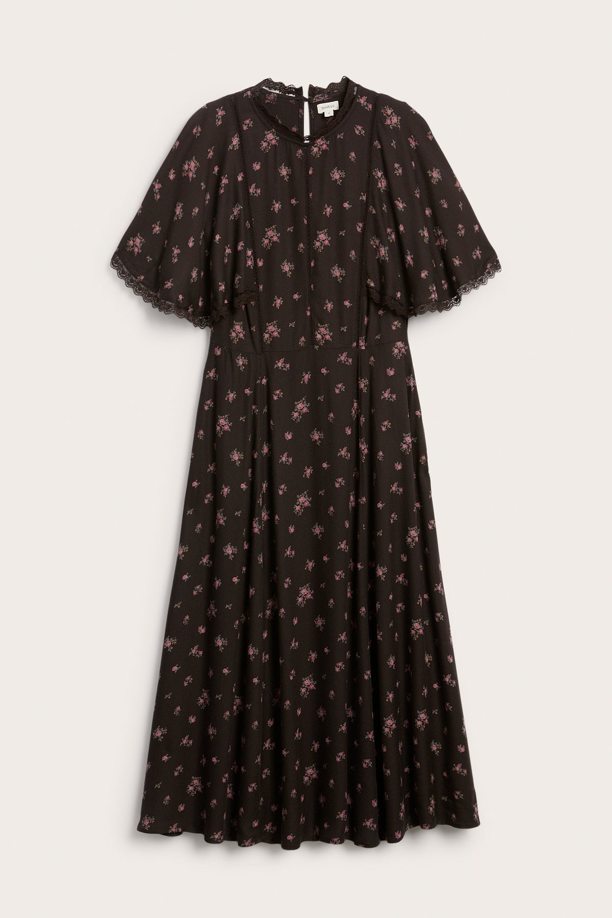 Women's dark brown floral dress