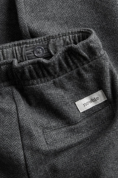 Kids grey herringbone trousers