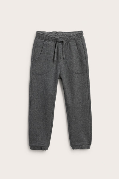 Kids grey herringbone trousers