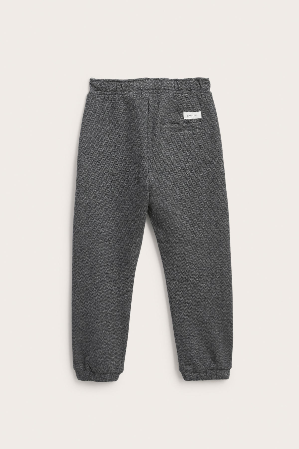 Kids grey herringbone trousers