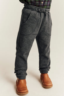 Kids grey herringbone trousers