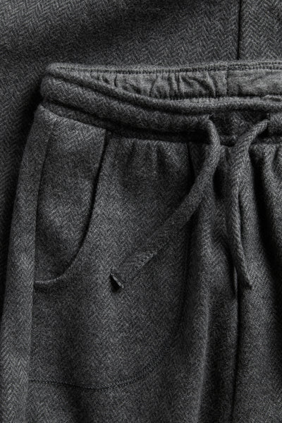 Baby grey herringbone trousers