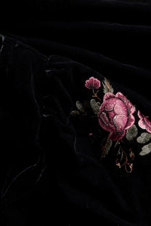 Women's black velvet dress