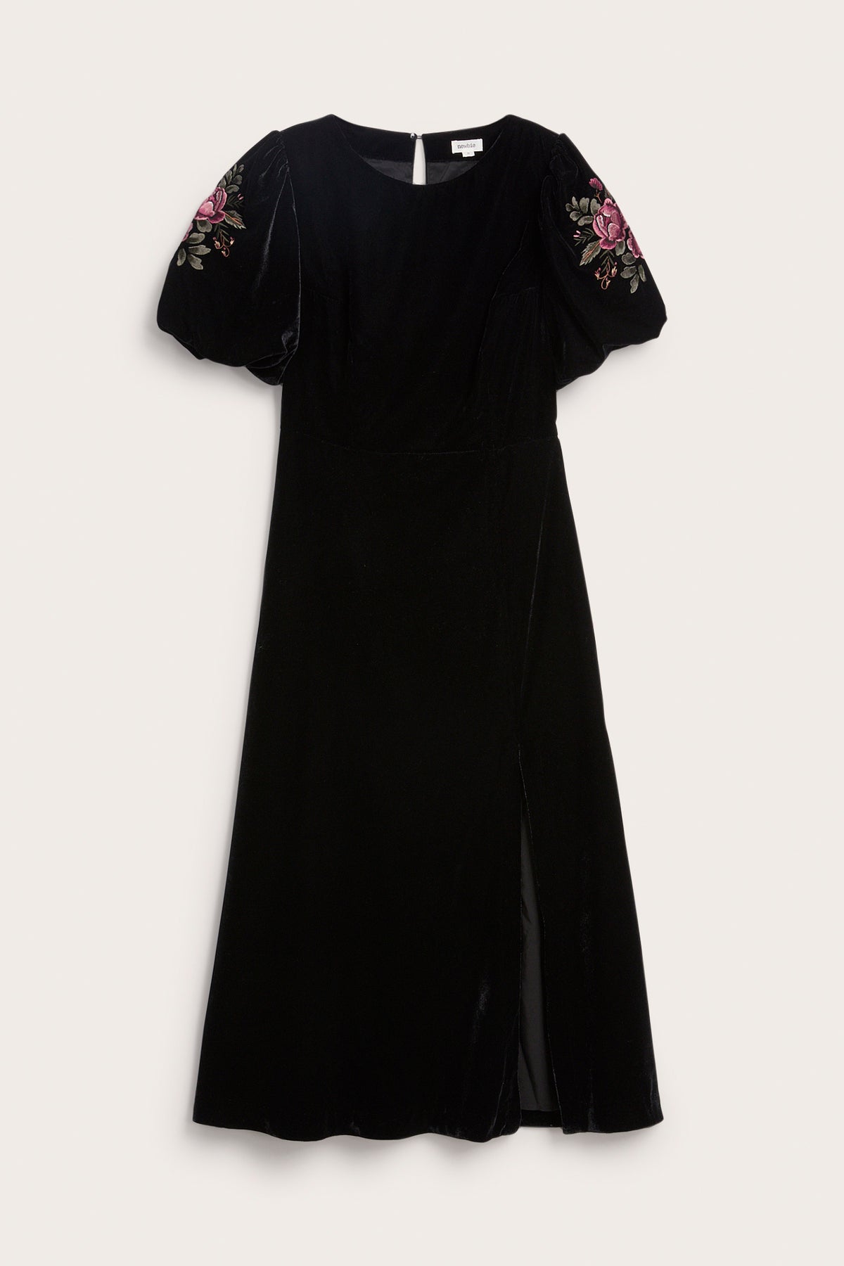 Women's black velvet dress