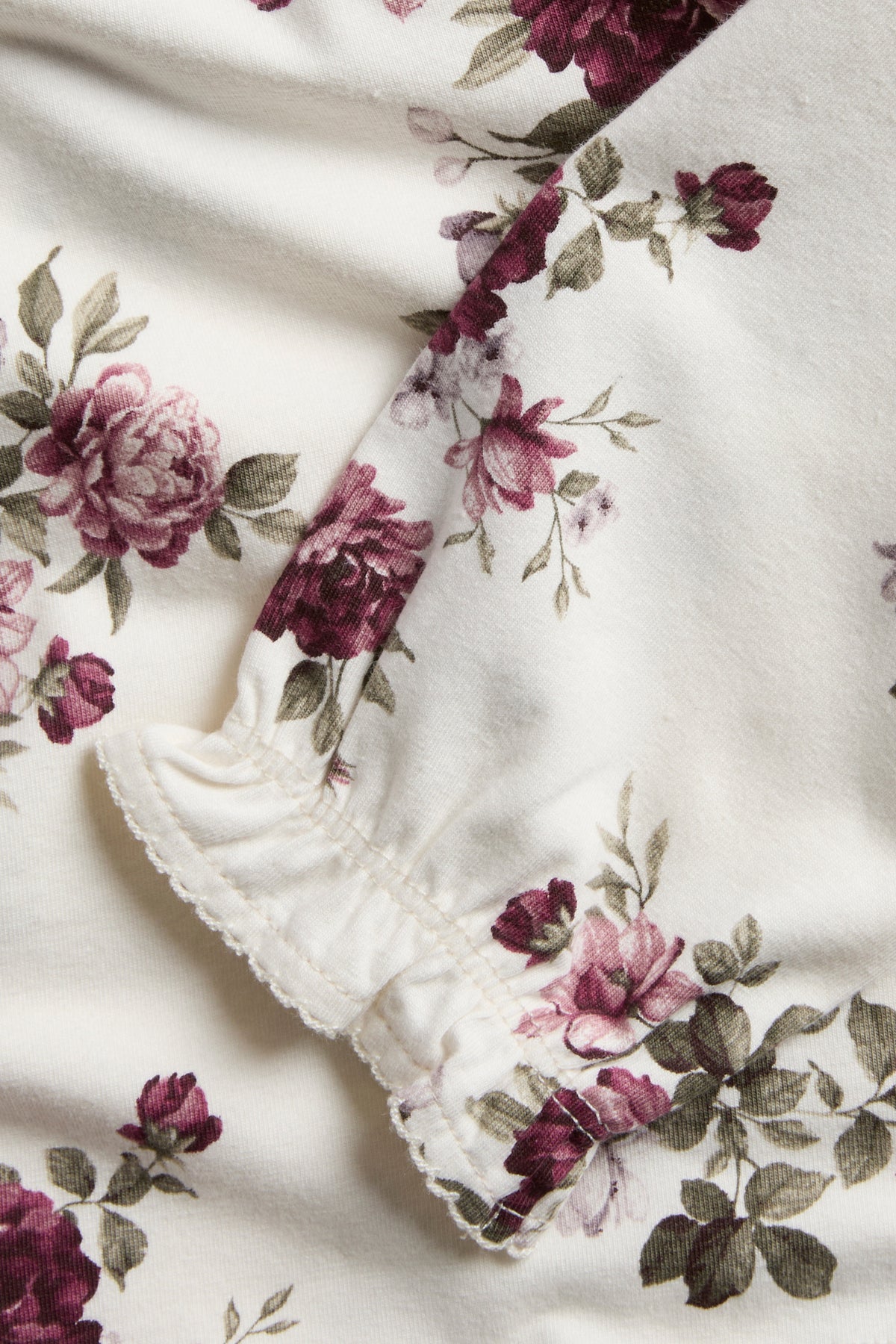 Kids white long sleeve floral top