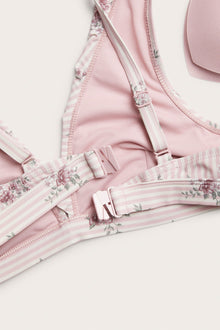 Women's pink floral bikini top