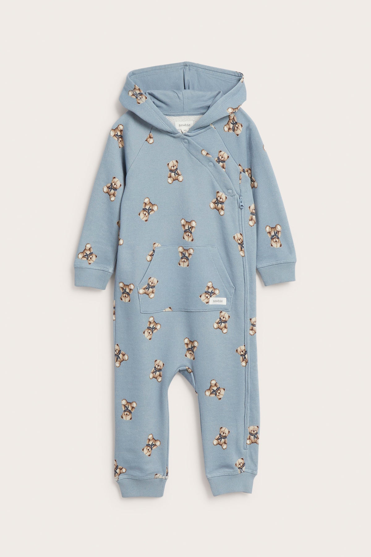 Baby blue jumpsuit with teddy bears