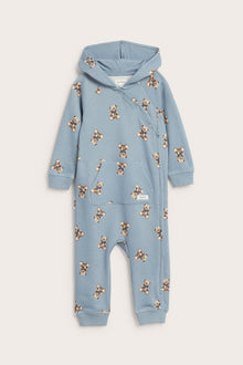 Baby blue jumpsuit with teddy bears