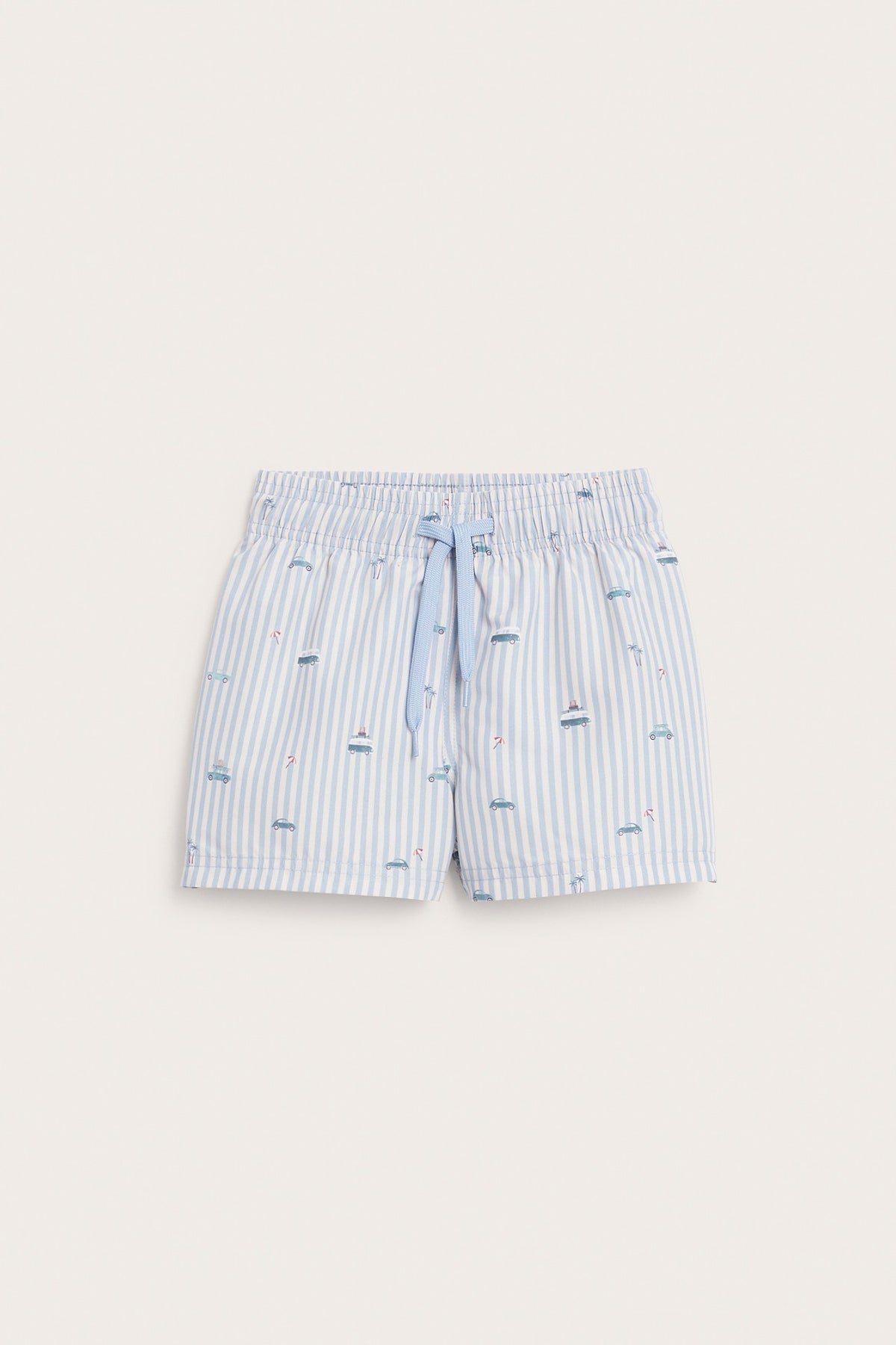 Kids blue car swim shorts