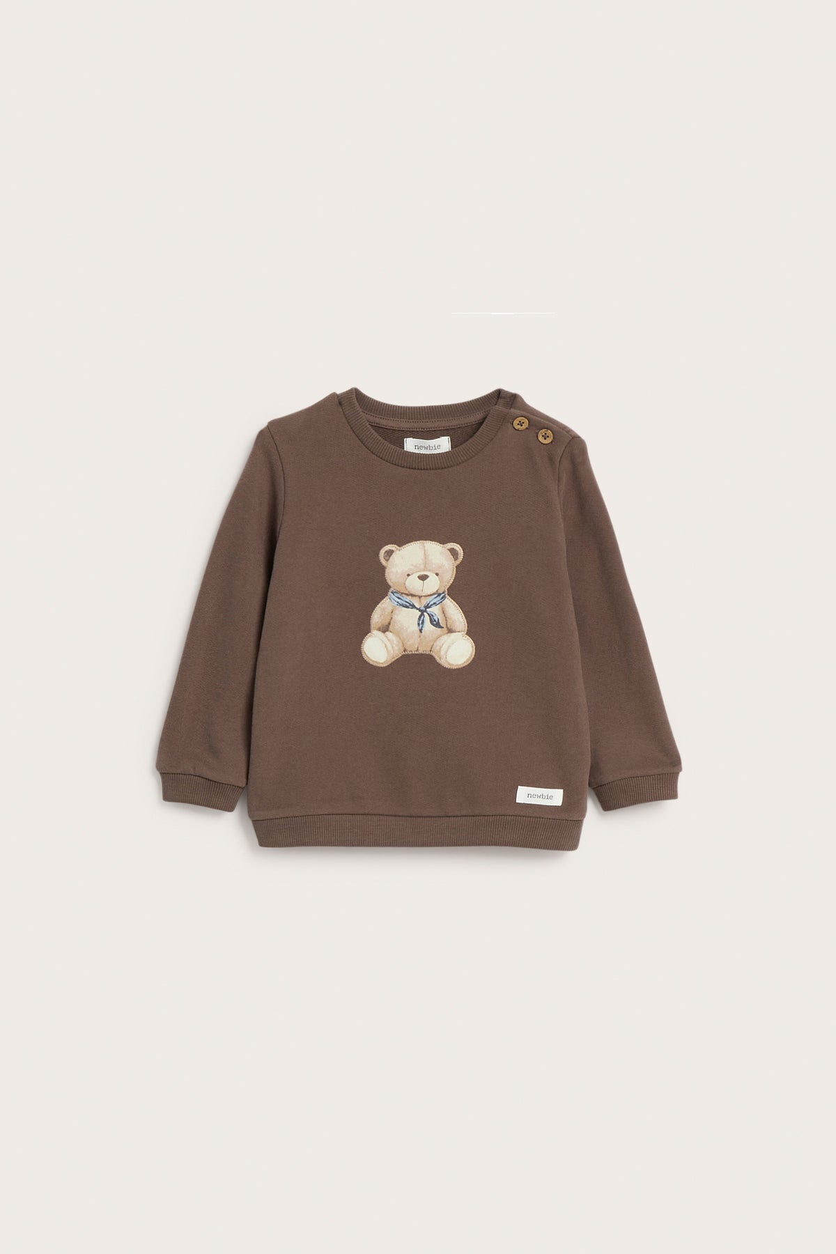 Baby brown teddy bear sweatshirt