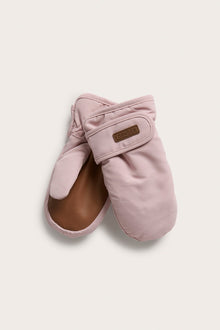 Kids pink lined mittens