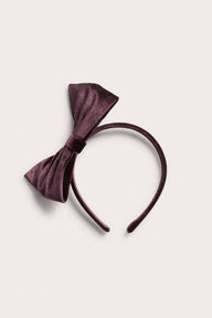 Kids purple tiara with velvet bow