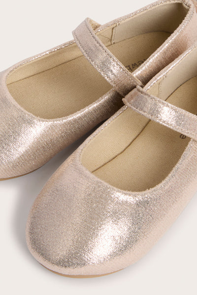 Kids gold ballet shoes