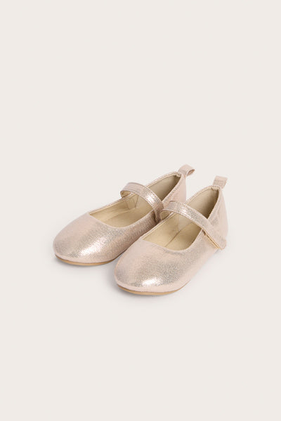 Kids gold ballet shoes