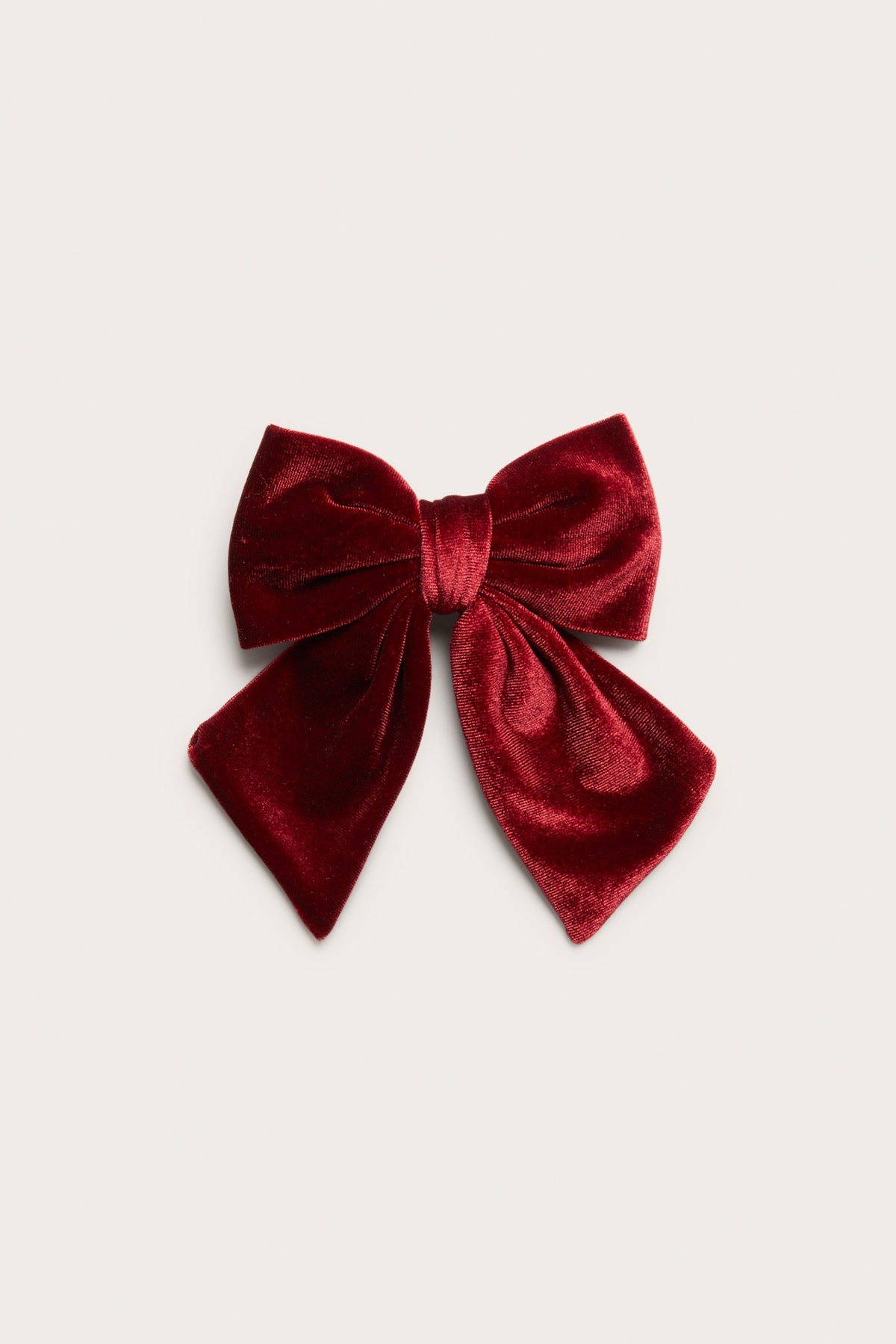 Kids red hair slide with velvet bow