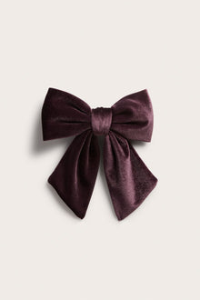 Kids purple hair slide with velvet bow