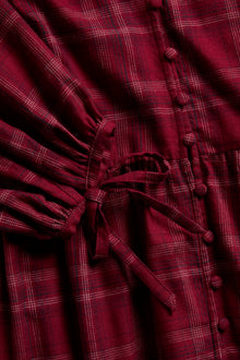 Women's red checked Christmas dress