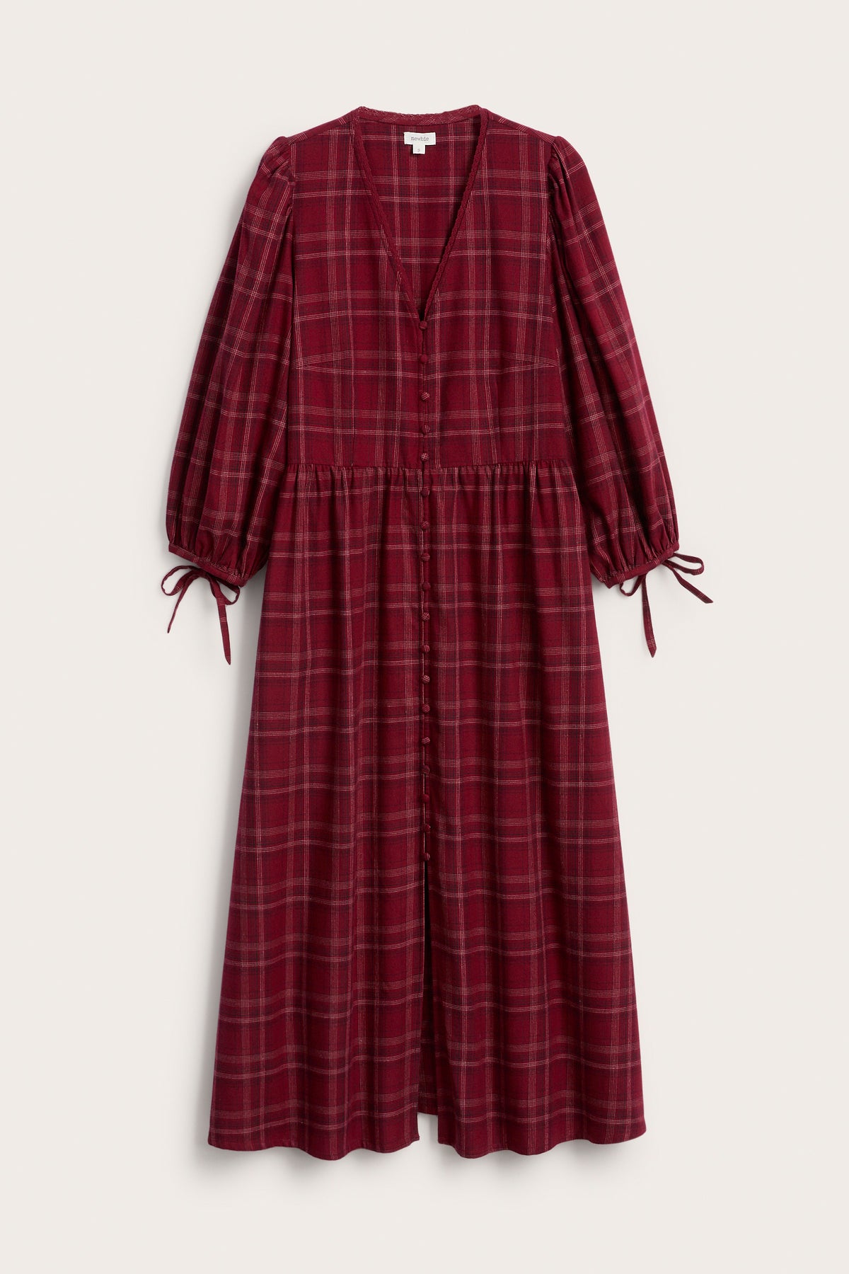 Women's red checked Christmas dress