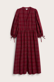 Women's red checked Christmas dress