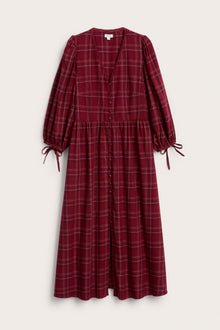 Women's red checked Christmas dress