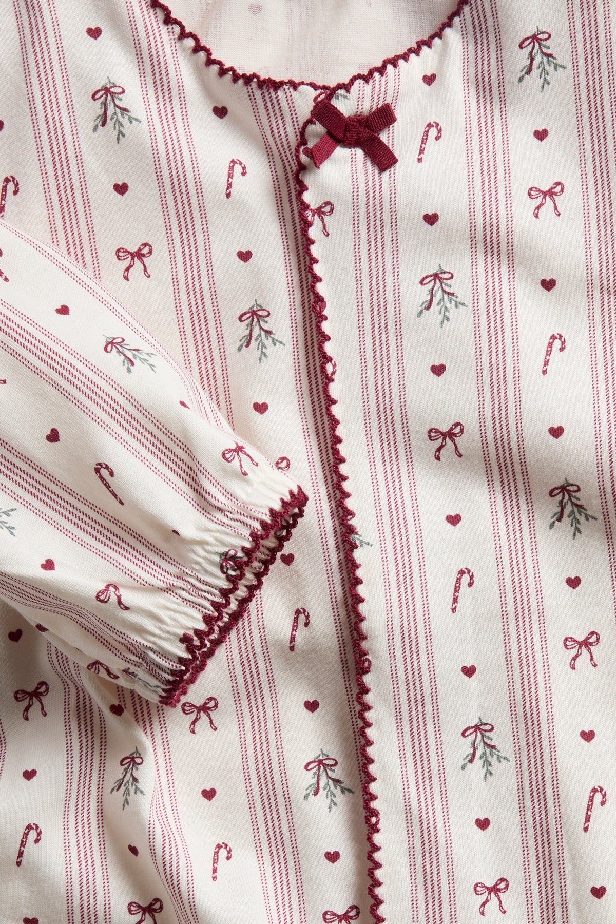 Baby white & red Christmas theme pyjamas