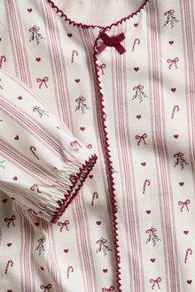 Baby white & red Christmas theme pyjamas