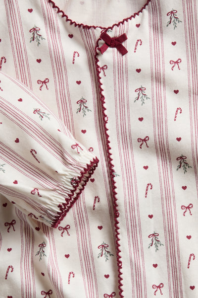 Baby white & red Christmas theme pyjamas