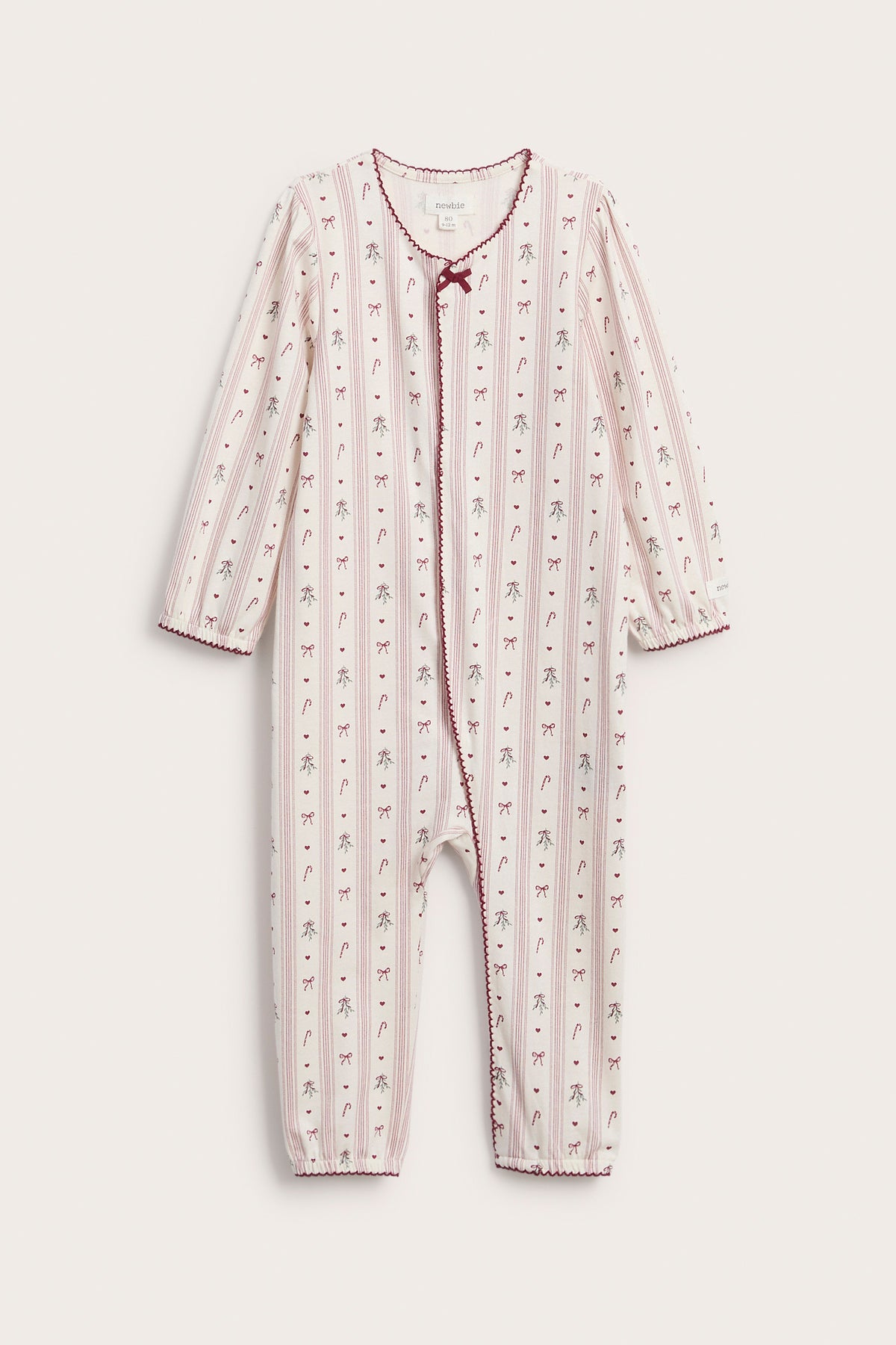 Baby white & red Christmas theme pyjamas