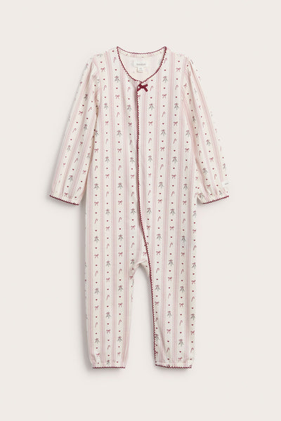 Baby white & red Christmas theme pyjamas