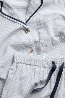 Women's blue striped pyjamas set