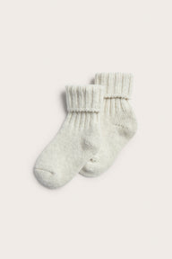 Baby beige socks in a wool blend