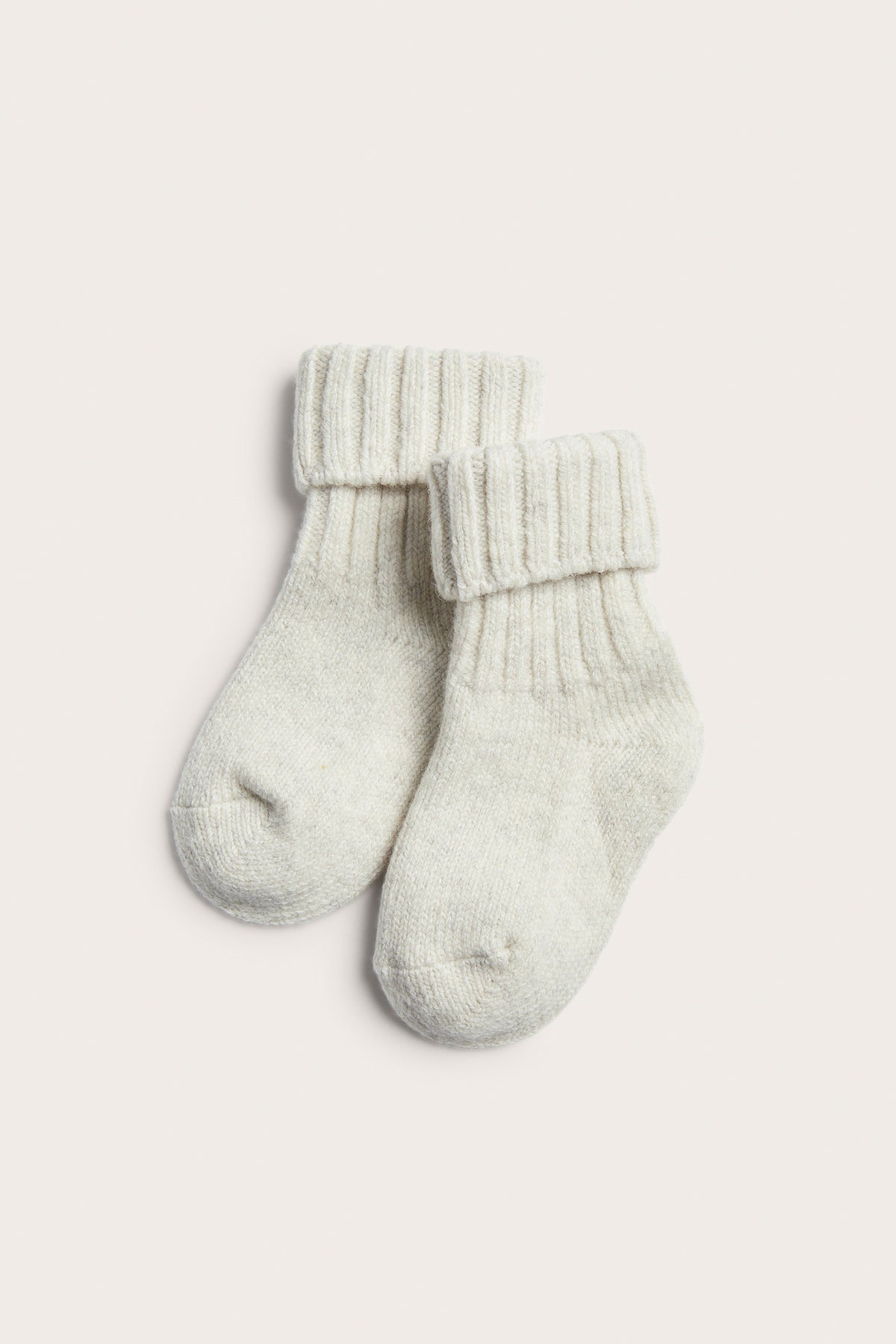 Kids beige socks in a wool blend